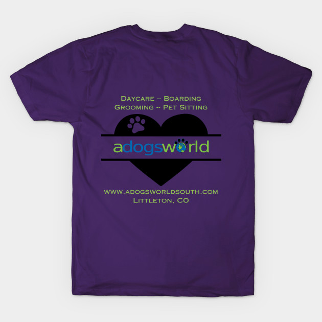 A Dog's World - Heart Logo (Back) - Daycare Boarding Grooming Pet Sitting by A Dog's World